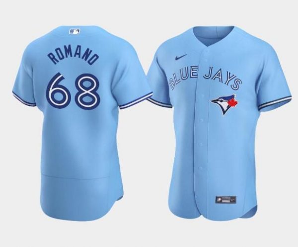 Men Toronto Blue Jays #68 Jordan Romano Blue Flex Base Stitched Baseball Jersey
