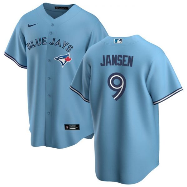 Men Toronto Blue Jays #9 Danny Jansen Light Blue Cool Base Stitched Jersey