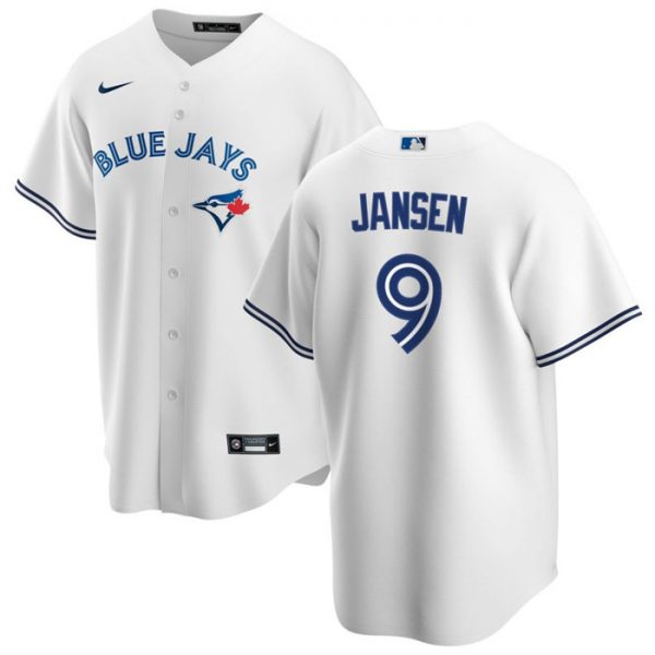 Men Toronto Blue Jays #9 Danny Jansen White Cool Base Stitched Jersey