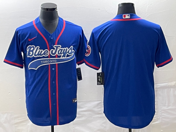 Men Toronto Blue Jays Blank Royal Cool Base Stitched Baseball Jersey