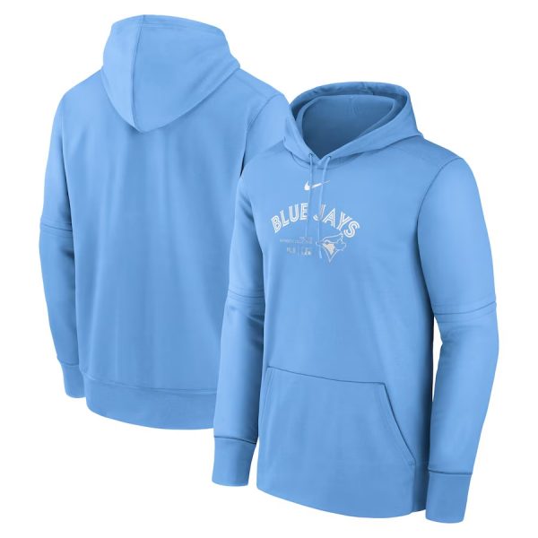 Men Toronto Blue Jays Light Blue Collection Practice Performance Pullover Hoodie
