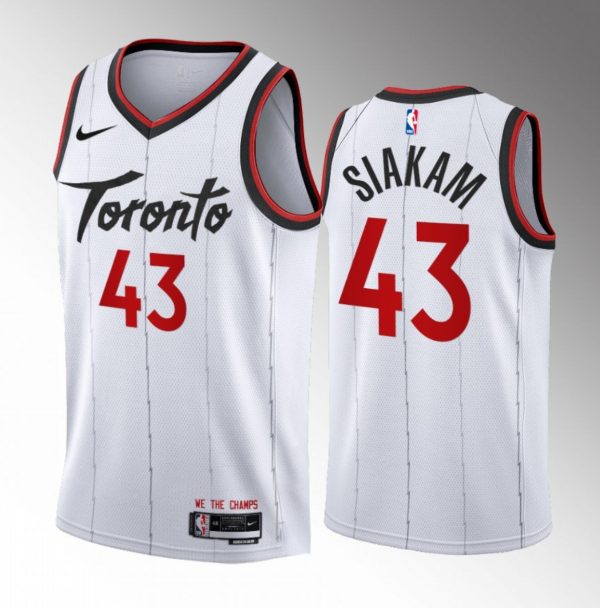 Men Toronto Raptors #43 Pascal Siakam White 2023/24 Association Edition Stitched Basketball Jersey