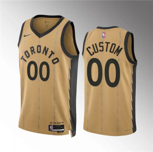 Toronto Raptors Active Player Custom Gold 2023/24 City Edition Stitched Basketball Jersey