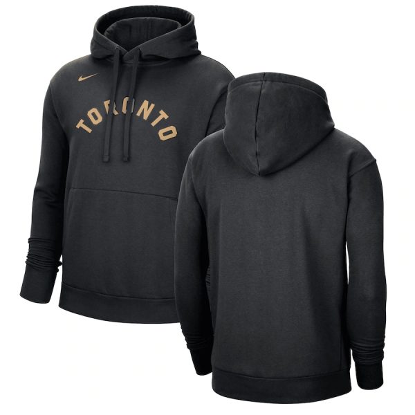 Men Toronto Raptors Black 2022/23 City Edition Essential Pullover Hoodie
