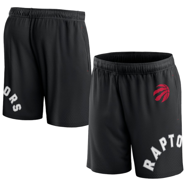Men Toronto Raptors Black Free Throw Mesh Shorts