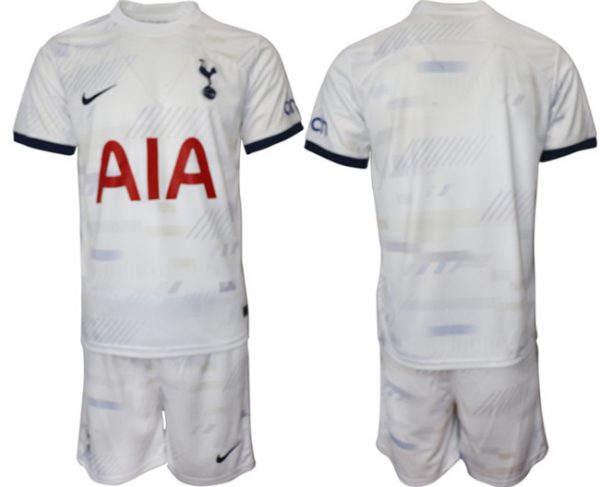 Tottenham Hotspur Custom 2023/24 White Home Soccer Jersey Suit
