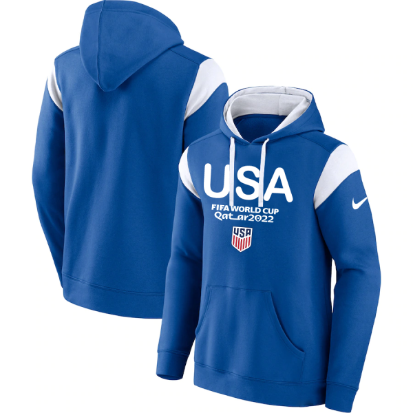 Men USA Blue 2022 FIFA World Cup Soccer Hoodie