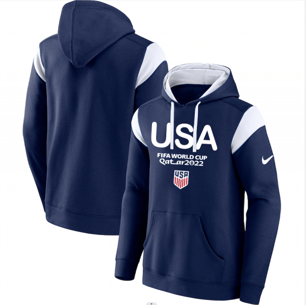 Men USA Navy 2022 FIFA World Cup Soccer Hoodie