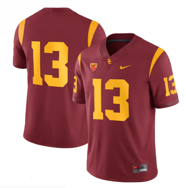 Men USC Trojans #13 Caleb Williams Red Stitched Jersey
