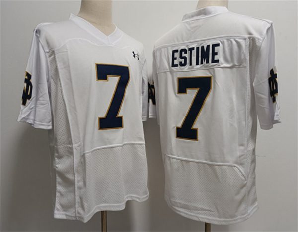Men USC Trojans #7 Audric Estime White With Name Stitched Jersey
