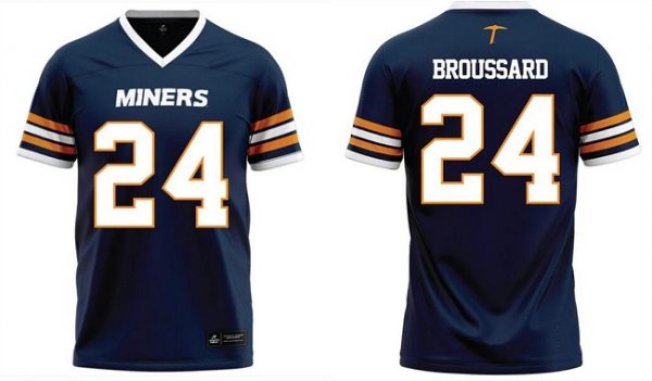 UTEP Custom Navy Stitched Football Jersey
