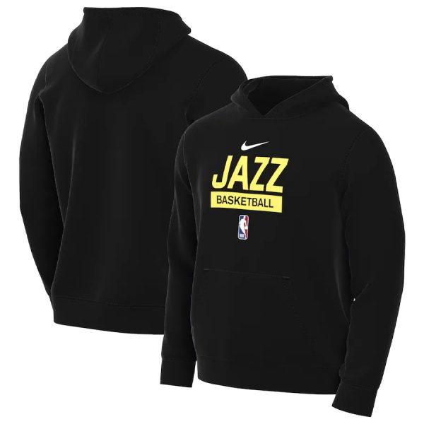 Men Utah Jazz Black Spotlight Fleece Overhead Hoodie