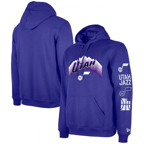 Men Utah Jazz Purple 2023/24 City Edition Pullover Hoodie