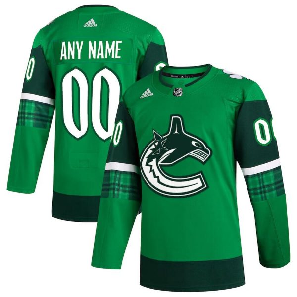 Vancouver Canucks Custom Green Stitched Jersey
