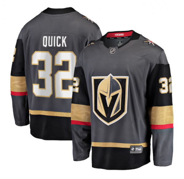 Men Vegas Golden Knights #32 Jonathan Quick Gray Stitched Jersey