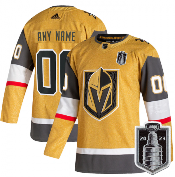 Vegas Golden Knights Active Player Custom Gold 2023 Stanley Cup Final Stitched Jersey
