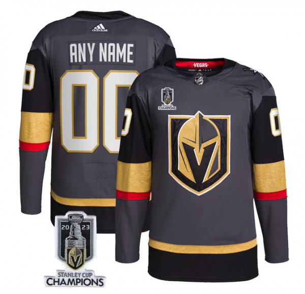 Vegas Golden Knights Active Player Custom Grey 2023 Stanley Cup Champions Stitched Jersey