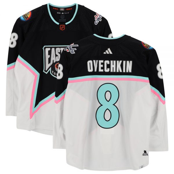 Men Washington Capitals #8 Alex Ovechkin Black/White 2023 All-star Stitched Jersey