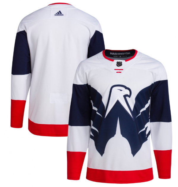 Men Washington Capitals Blank White/Navy Stadium Series Stitched Jersey