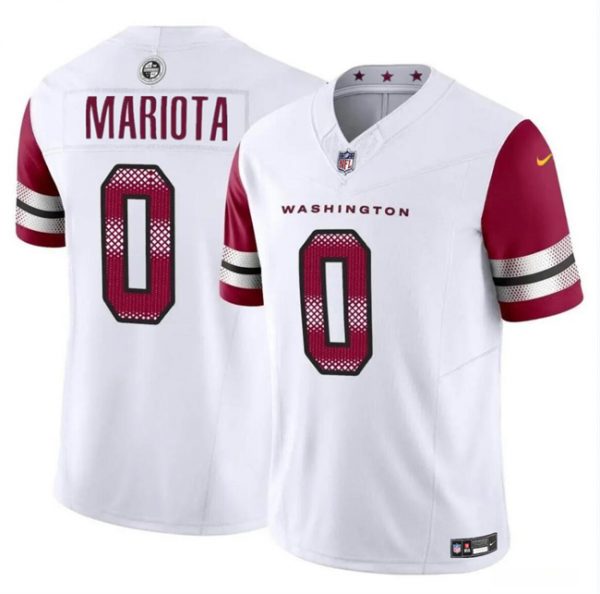 Men Washington Commanders #0 Marcus Mariota White 2023 F.U.S.E. Vapor Limited Stitched Football Jersey