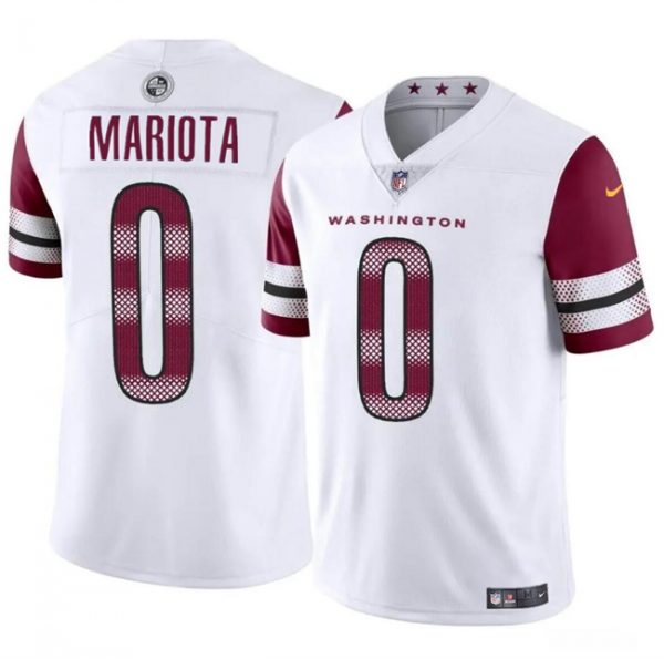 Men Washington Commanders #0 Marcus Mariota White Vapor Limited Stitched Football Jersey