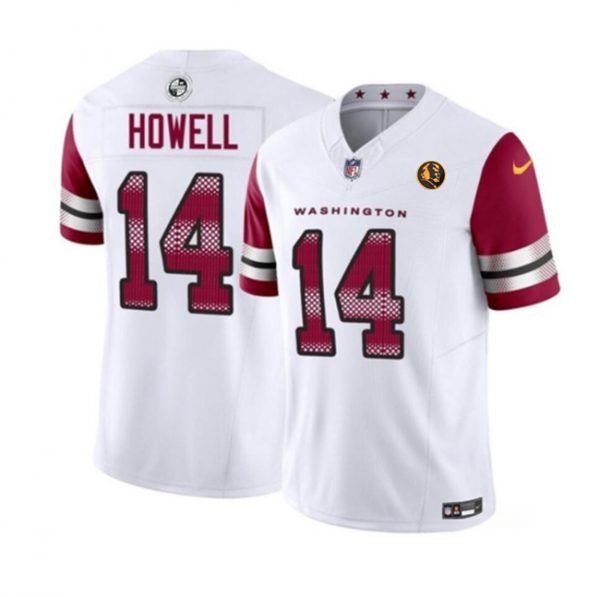 Men Washington Commanders #14 Sam Howell 2023 F.U.S.E. With John Madden Patch Vapor Limited Stitched Football Jersey