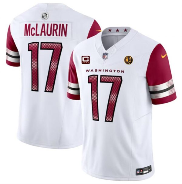 Men Washington Commanders #17 Terry McLaurin 2023 F.U.S.E. With John Madden Patch Vapor Limited Stitched Football Jersey