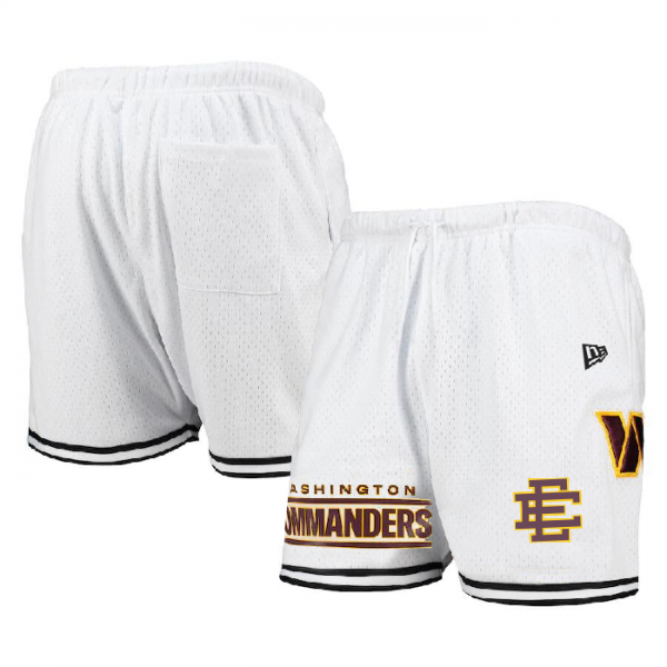Men Washington Commanders Pro White/Red Shorts 001
