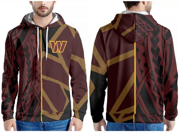 Men Washington Commanders Red Pullover Hoodie