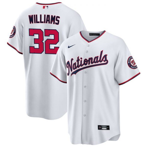 Men Washington Nationals #32 Trevor Williams White Cool Base Stitched Baseball Jersey