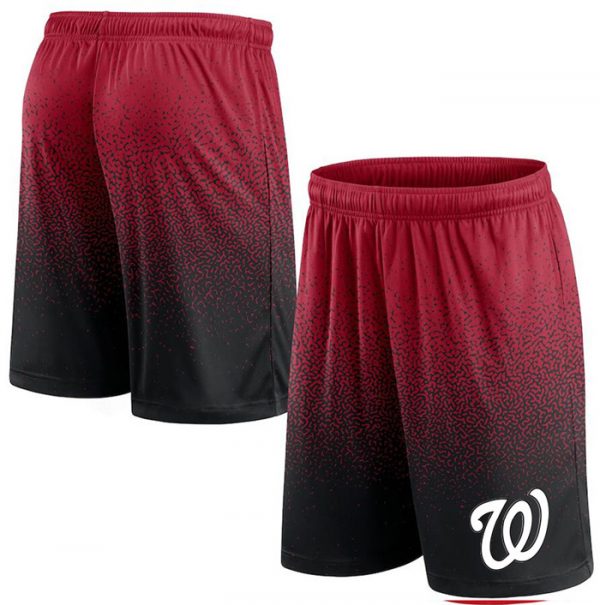 Men Washington Nationals Red/Black Ombre Shorts
