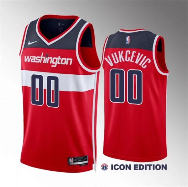 Men Washington Wizards #00 Tristan Vukcevic White Association Edition Stitched Basketball Jersey