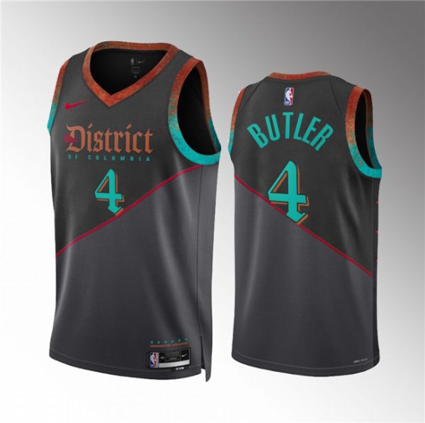 Men Washington Wizards #4 Jared Butler Black 2023/24 City Edition Stitched Basketball Jersey
