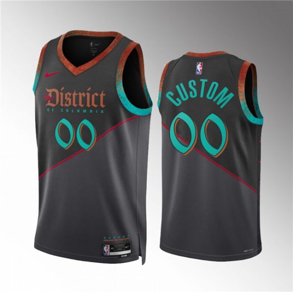 Washington Wizards Active Player Custom Black 2023/24 City Edition Stitched Basketball Jersey