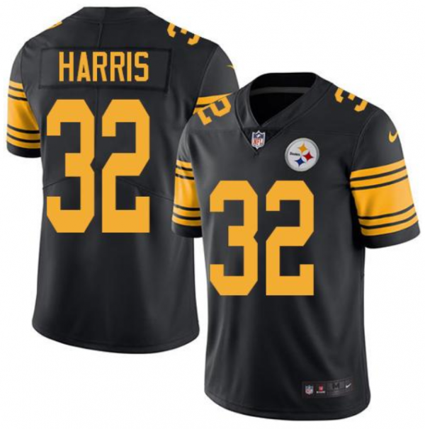 Nike Steelers #32 Franco Harris Black Men Stitched NFL Limited Rush Jersey