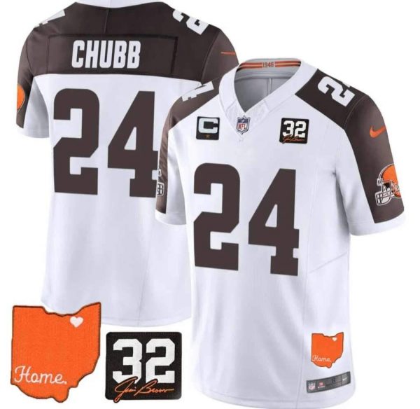 Cleveland Browns ACTIVE PLAYER Custom 2023 New White Limited Stitched Jersey