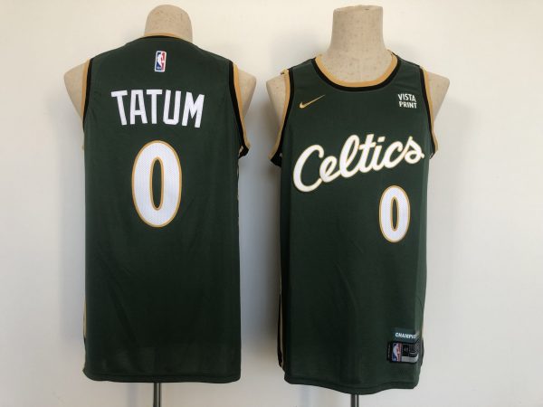 Men Boston Celtics #0 Jayson Tatum Green 2022-23 City Edition Stitched Basketball Jersey