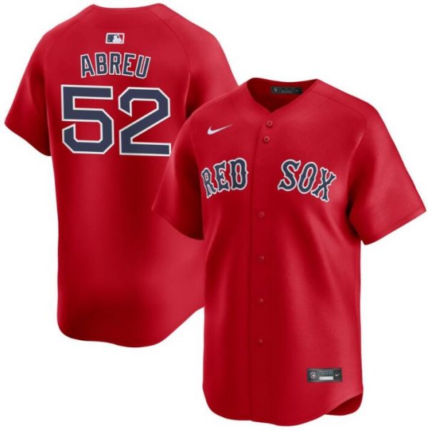 Men Boston Red Sox #52 Wilyer Abreu Red 2024 Alternate Limited Stitched Baseball Jersey