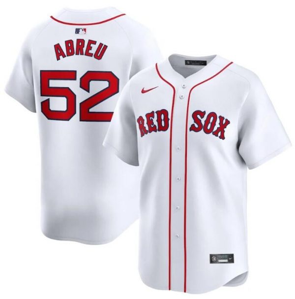 Men Boston Red Sox #52 Wilyer Abreu White 2024 Home Limited Stitched Baseball Jersey