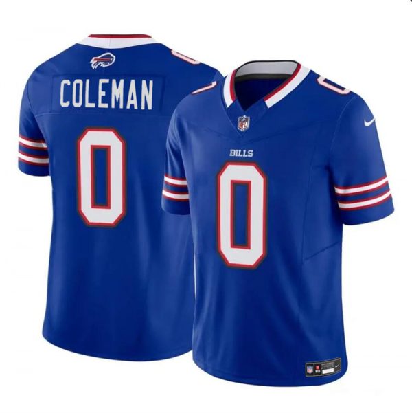 Men Buffalo Bills #0 Keon Coleman Blue 2024 Draft F.U.S.E. Vapor Untouchable Limited Stitched Football Jersey
