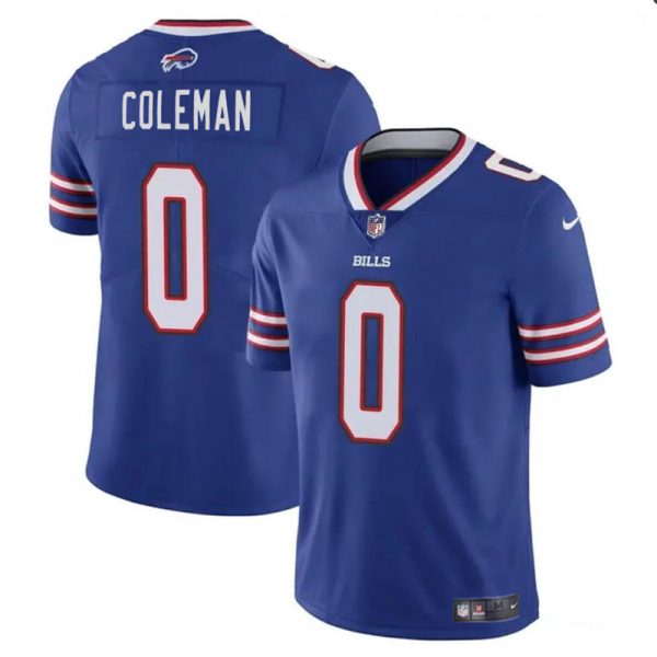 Men Buffalo Bills #0 Keon Coleman Blue 2024 Draft Vapor Untouchable Limited Stitched Football Jersey