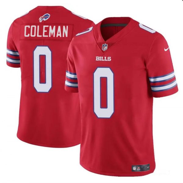 Men Buffalo Bills #0 Keon Coleman Red 2024 Draft Vapor Untouchable Limited Stitched Football Jersey