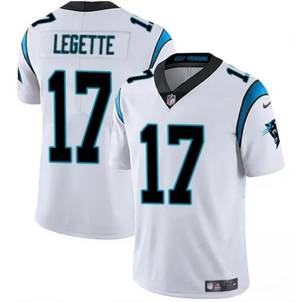 Men Carolina Panthers #17 Xavier Legette White 2024 Draft Vapor Limited Stitched Football Jersey