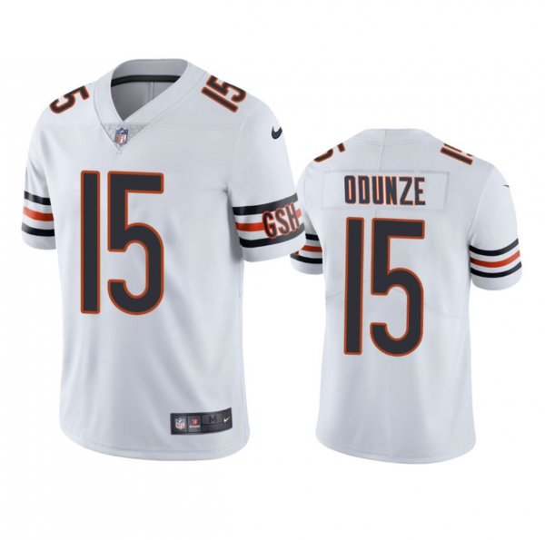 Men Chicago Bears #15 Rome Odunze White 2024 Draft Vapor Stitched Football Jersey