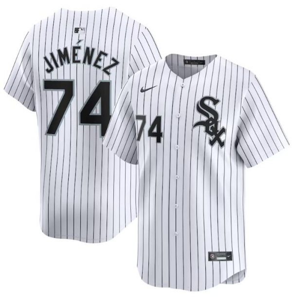 Men Chicago White Sox #74 Eloy Jimenez White 2024 Home Limited Stitched Baseball Jersey