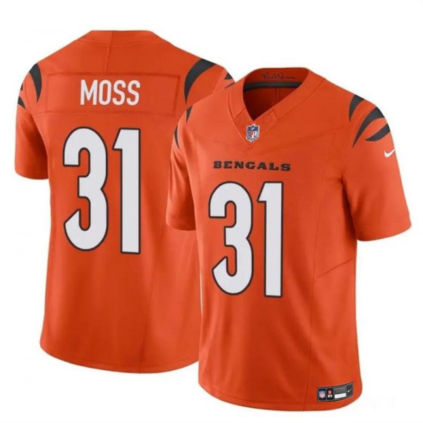 Men Cincinnati Bengals #31 Zack Moss Orange 2024 F.U.S.E. Vapor Untouchable Limited Stitched Jersey
