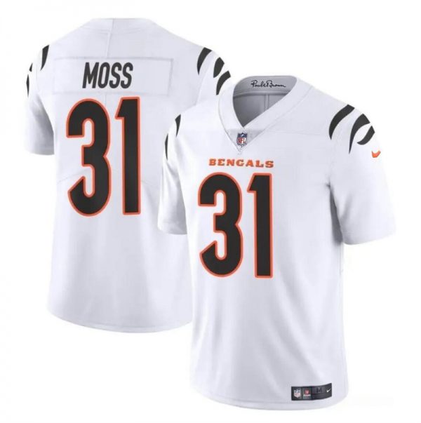 Men Cincinnati Bengals #31 Zack Moss White Vapor Untouchable Limited Stitched Jersey