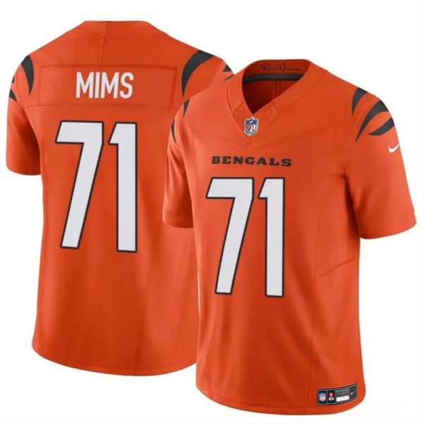 Men Cincinnati Bengals #71 Amarius Mims Orange 2024 Draft F.U.S.E Vapor Untouchable Limited Stitched Jersey