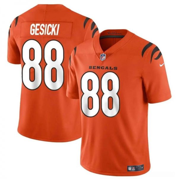 Men Cincinnati Bengals #88 Mike Gesicki Orange Vapor Untouchable Limited Stitched Jersey