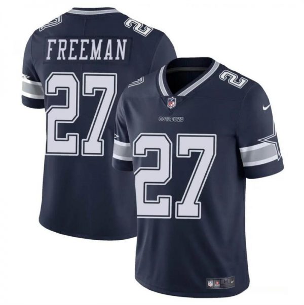 Men Dallas Cowboys #27 Royce Freeman Navy Vapor Untouchable Limited Stitched Football Jersey